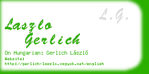 laszlo gerlich business card